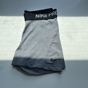 grey nike pro shorts